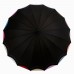 Зонт-трость "Три Слона" женский №2161-black