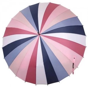 Зонт-трость "Три Слона" женский №2400-1 розово-синий