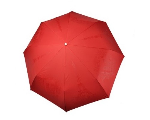 Зонт "Три Слона" женский 3898-a-1 красный Париж